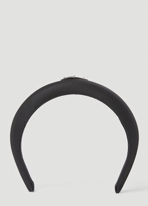 Prada Logo Plaque Headband Black pra0253018