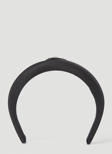 Prada Logo Plaque Headband Black pra0253018