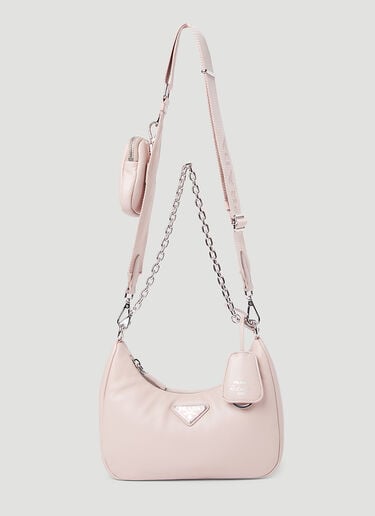 Prada Re-Edition 2005 Leather Shoulder Bag Pink pra0254031