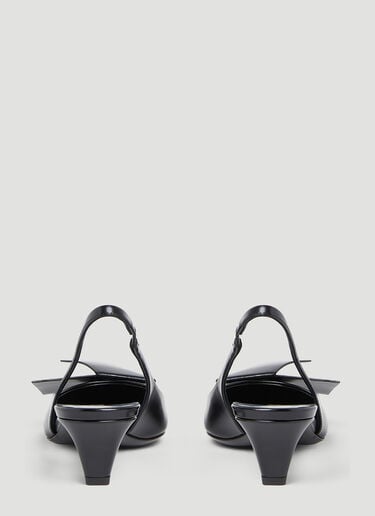 Prada 로고 슬링백 힐 슈즈 블랙 pra0254050