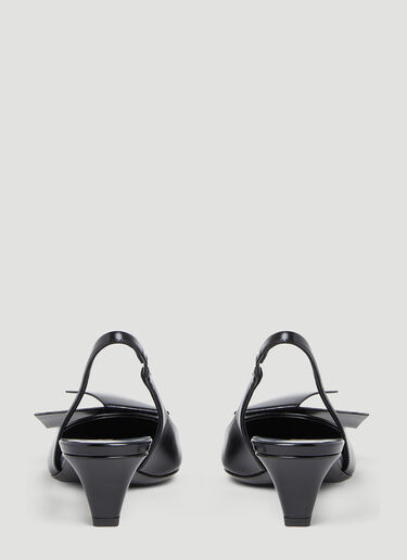 로고 슬링백 힐 슈즈 Prada 로고 슬링백 힐 슈즈 블랙 pra0254050