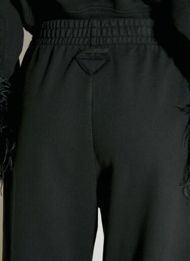 Prada 羽毛裤脚运动裤 黑色 pra0255002