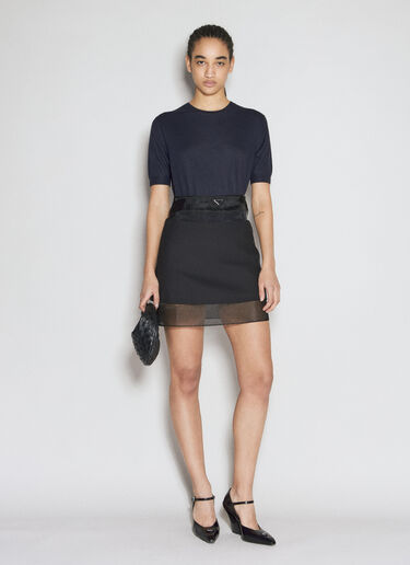 Prada 크리놀린 미니스커트 블랙 pra0255005
