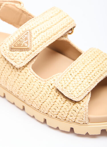 Crochet Sandals Prada Crochet Sandals Beige pra0256021