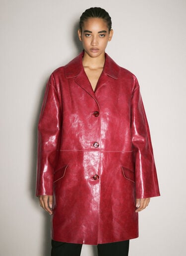 크랙클 스웨이드 코트 Prada 크랙클 스웨이드 코트 레드 pra0258011