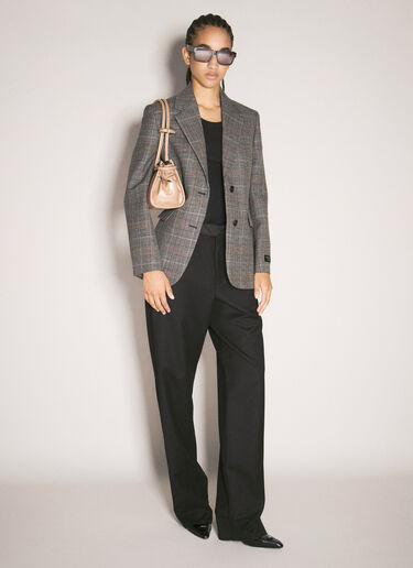 プリンス オブ ウェールズ シングルブレスト ブレザー Prada プリンス オブ ウェールズ シングルブレスト ブレザー グレー pra0258021
