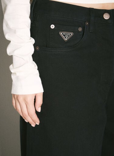 Logo Plaque Jeans Prada Logo Plaque Jeans Black pra0258022