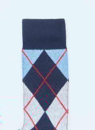 Prada 菱形图案袜子 蓝色 pra0258024