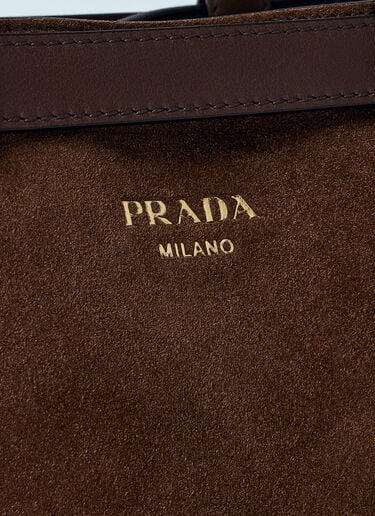 Prada Mini Suede Belt Handbag Brown pra0258041