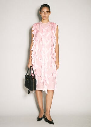 Prada Sablé Midi Dress Pink pra0258056