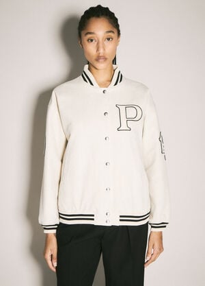 Prada Canvas Bomber Jacket Cream pra0258058