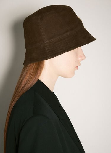 Suede Bucket Hat Prada Suede Bucket Hat Brown pra0258067