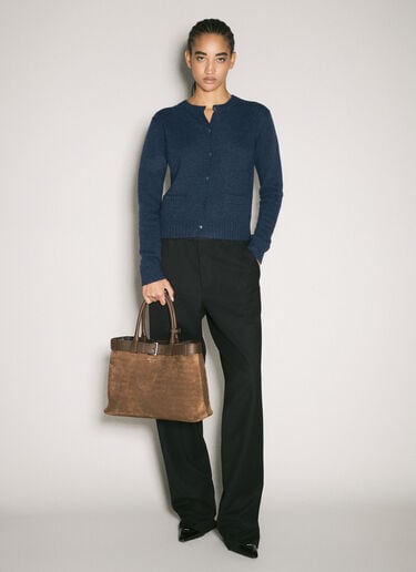 Large Suede Buckle Bag Prada Large Suede Buckle Bag Brown pra0258074