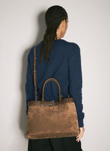 Large Suede Buckle Bag Prada Large Suede Buckle Bag Brown pra0258074