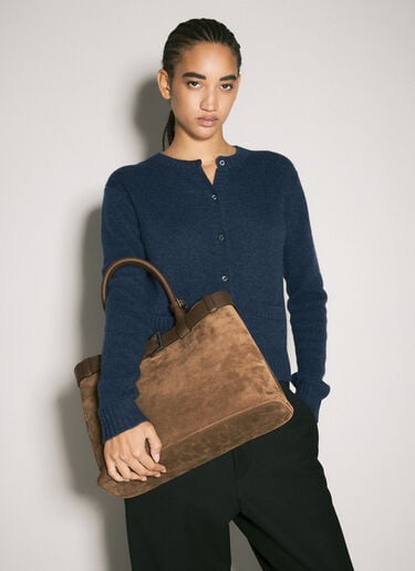 Large Suede Buckle Bag Prada Large Suede Buckle Bag Brown pra0258074
