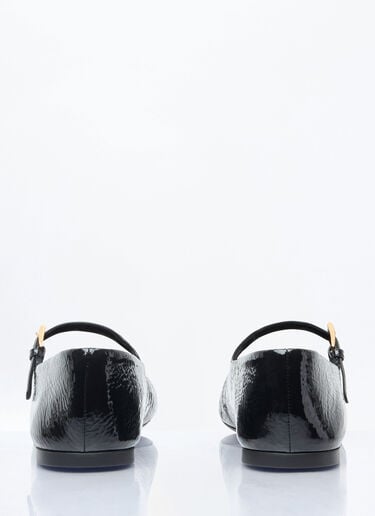 Prada Vernice Ballerina Flats Black pra0259001