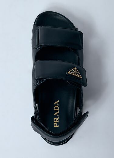 패딩 마감 가죽 샌들 Prada 패딩 마감 가죽 샌들 블랙 pra0260004