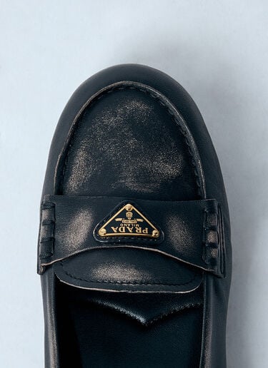 Logo Plaque Loafters Prada Logo Plaque Loafters Black pra0260006