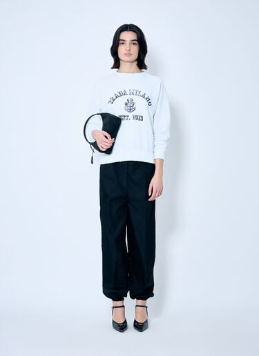 ロゴプリント スウェットシャツ Prada ロゴプリント スウェットシャツ ホワイト pra0260011