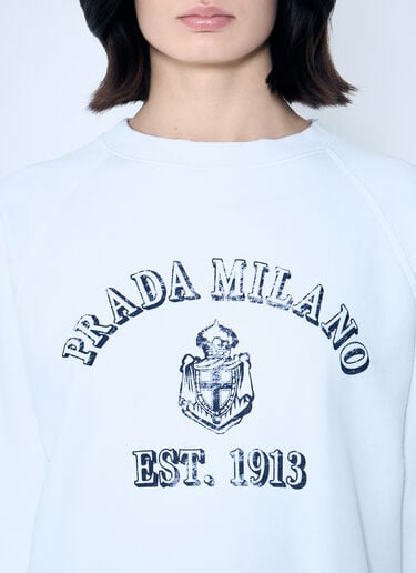 ロゴプリント スウェットシャツ Prada ロゴプリント スウェットシャツ ホワイト pra0260011