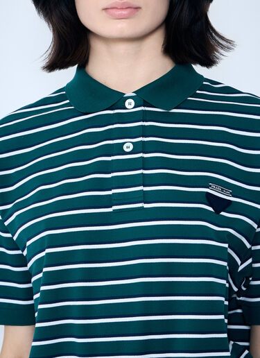 Striped Polo Shirt Prada Striped Polo Shirt Green pra0260017