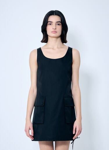 Prada 再生尼龙迷你连衣裙  黑色 pra0260021