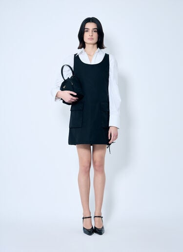 Prada 再生尼龙迷你连衣裙  黑色 pra0260021