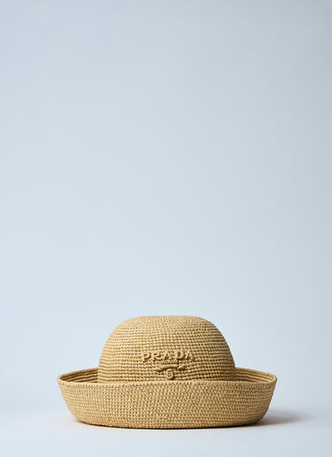 Prada クロシェ バケットハット  ナチュラル pra0260044