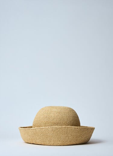 Crochet Bucket Hat Prada Crochet Bucket Hat Natural pra0260044
