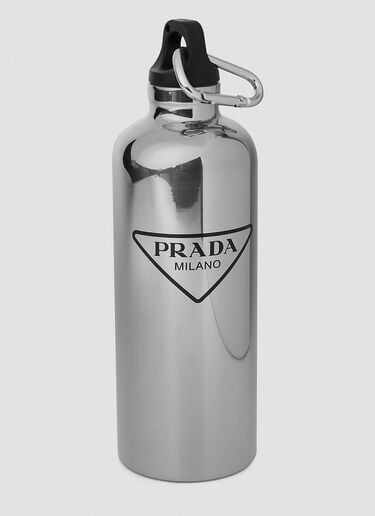 Logo Print Insulated Water Bottle Prada Logo Print Insulated Water Bottle Silver pra0351029
