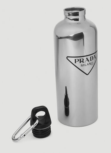 Logo Print Insulated Water Bottle Prada Logo Print Insulated Water Bottle Silver pra0351029