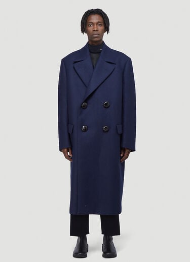 Oversized Double-Breasted Coat Raf Simons Oversized Double-Breasted Coat Blue raf0142020