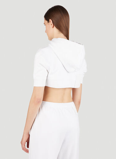 Cropped Hooded Sweatshirt Raf Simons Cropped Hooded Sweatshirt White raf0251003