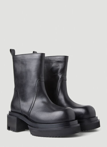 Rick Owens Tread Sole Leather Boots Black ric0148014