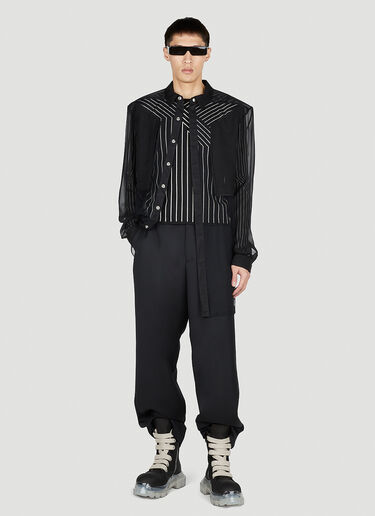 Cropped Level Biker Sweater Rick Owens Cropped Level Biker Sweater Black ric0151022
