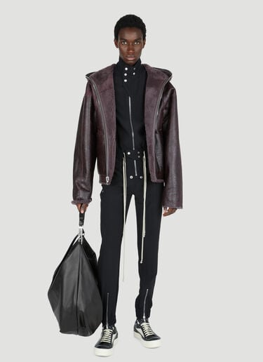 Rick Owens 羊毛皮防风夹克 棕 ric0153003