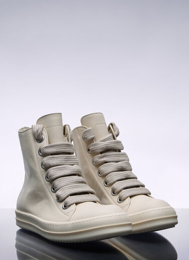 Jumbo Laced Sneakers Rick Owens Jumbo Laced Sneakers Cream ric0157026