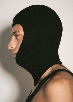 Rick Owens Wool Knit Balaclava Black ric0158010