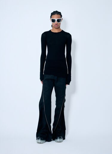 リブロングスリーブTシャツ Rick Owens リブロングスリーブTシャツ ブラック ric0159015