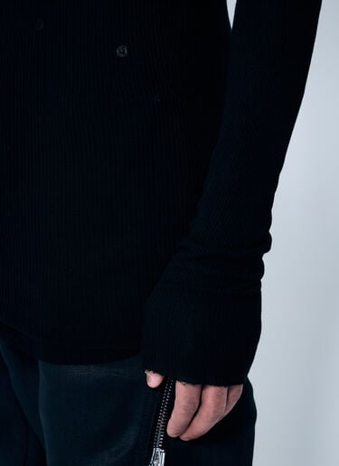 リブロングスリーブTシャツ Rick Owens リブロングスリーブTシャツ ブラック ric0159015
