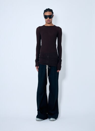 Rib Long Sleeve T-Shirt Rick Owens Rib Long Sleeve T-Shirt Brown ric0159016