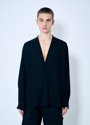 Rick Owens Lido Larry 衬衫  黑色 ric0159025