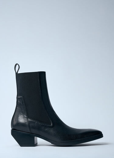 Rick Owens 스티발리 가죽 부츠 블랙 ric0159052