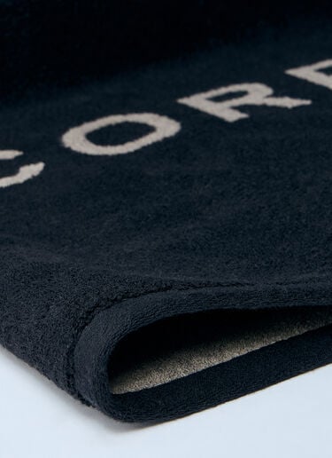 Rick Owens Logo Motif Beach Towel Black ric0159065