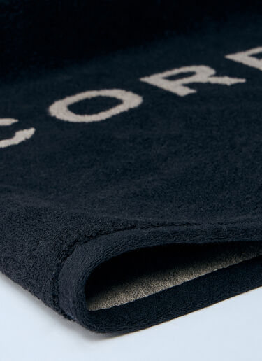 Logo Motif Beach Towel Rick Owens Logo Motif Beach Towel Black ric0159065