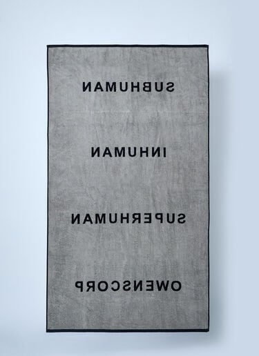 Rick Owens Logo Motif Beach Towel Black ric0159065