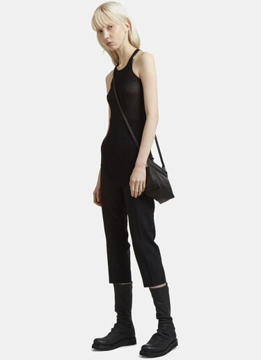 Rib Knit Crew Neck Vest Top Rick Owens Rib Knit Crew Neck Vest Top Black ric0231012
