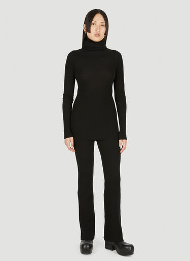 Rick Owens 골지 니트 팬츠 블랙 ric0249024