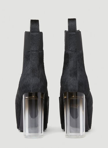 Hairy Platform Heel Boots Rick Owens Hairy Platform Heel Boots Black ric0251050