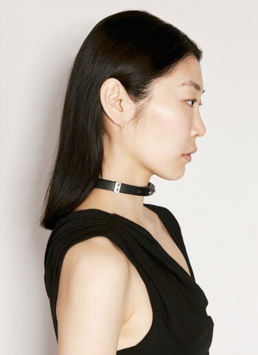 Leather Choker Rick Owens Leather Choker Black ric0255031